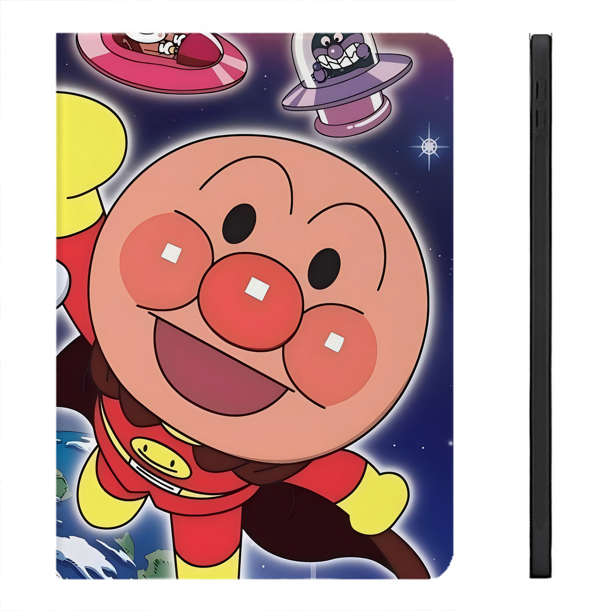 （画像用） アンパンマン Anpanman IPadケース ペンホルダー付き ブックスタイルデザイン